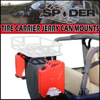 SPYDER TIRE CARRIER 5 GAL JERRY CAN MOUNTING SYSTEM  FITS MOST 2X2 