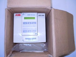 ABB ACS 200 Inverter ACS201 1P1 1 00 10 input 1 ph 208 240 6.6 a out 3 