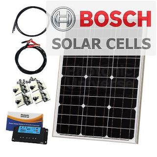 50W 12V solar charging kit (50 watt panel, controller, brackets) for 