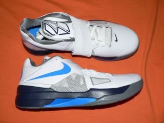 Mens Nike Zoom KD IV shoes new 473679 100 Durant white photo blue