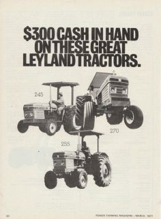 vintage 1977 leyland tractors advertisement 245 270 255 from australia