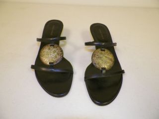WOMANS GIORGIO ARMANI SLIP ON SANDALS WITH LOW HEELS SZ 36 NEVER WORN