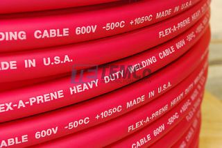 WELDING CABLE 4/0 RED 125’ CAR BATTERY LEADS USA NEW Gauge Copper 