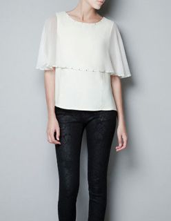 zara top with crochet peter pan collar ref 1752 243