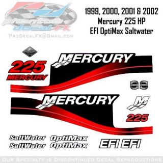 1999, 2000, 2001 & 2002 Mercury 225 HP EFI OptiMax Saltwater 15pc 