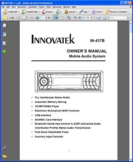 innovatek in 457b owners manual  1 00  free 