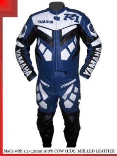 Yamaha R1 Blue Racing Leather Motorcycle full suit Jacket trouser  All 