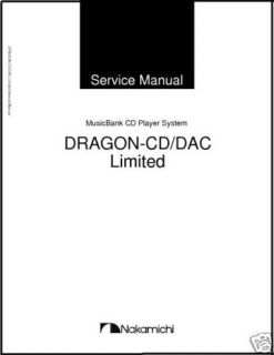 nakamichi dragon cd dac limited service manual on cdr time