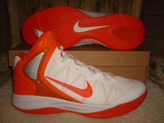 Nike Zoom Hyperenforcer PE White Orange Hyperfuse Basketball Sneakers 