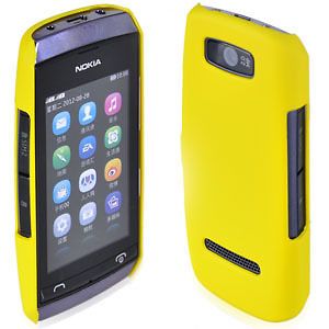 Matte Hard Case For Nokia Asha 305/306 Rubber Coating Cover Yellow