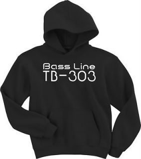 bassline 303 hoody sweatshirt roland tb 909 808 techno more