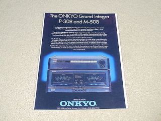 Onkyo Grand Integra Ad, 1987, 1 pg, M 508 Amp, P 308