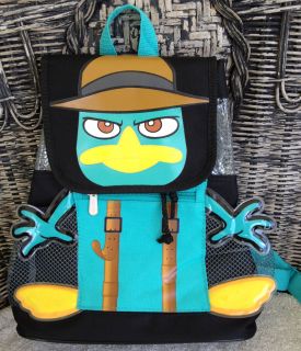 Disney Phineas and Ferb Perry the Platypus Agent P Small Backpack NEW