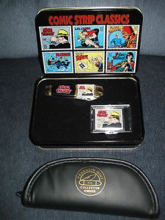 DICK TRACY KNIFE AND STAMP SET   NEW IN TIN FROM FRANKLIN MINT   RARE 