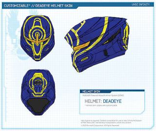 Halo 4 deadeye helmet dlc code only no game xbox 360