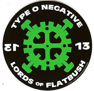 type o negative vinyl sticker hammer gear logo new time