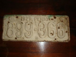 antique vintage 1929 penna pa license plate 899 366 time