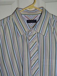 Ted Baker London Mens Long Sleeve Dress Shirt Size 5 ~ Great Floral 