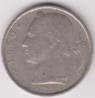 1950   5FR Coin   Belgium   We Combine Shipping (5 for $1.50) F57