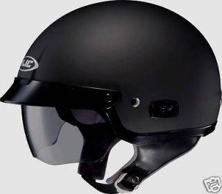 HJC IS 2 Motorcycle Half Helmet Matte Black X XL XLg Integrated 