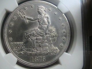 1876 Trade Dollar NGC UNC Beauty Awesome Strike You have to see this 