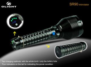 Olight SR90 Intimidator 2200Lm LED Flashlight + EXTRA Battery Pack 