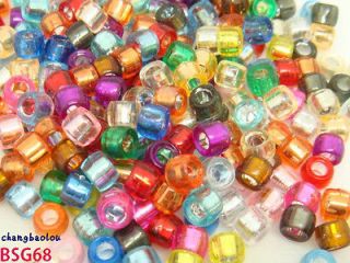 600pcs/50g Acrylic Tube Cylinder Charm Loose Beads Jewelry Finding 