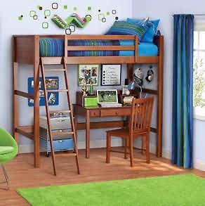 Sale Twin Bed Loft Kids Boys Girls Bedroom Guest Furniture New