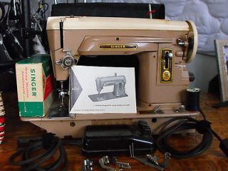 SINGER SEWING MACHINE 404 SLANT O MATIC SEWING MACHINE SERVICED/ACCES 