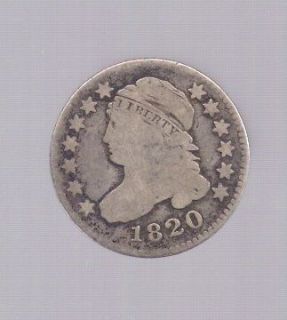 1820 Liberty Cap Dime, FULL LIBERTY  LOW MINTAGE  Only 
