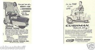two cushman motorscooter ads 9 11 2012f 