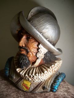 Vintage CONQUISTADOR BUST BY UNIVERSAL STATUARY CORP 1967 #417
