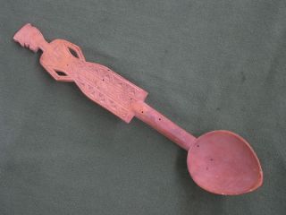 primitive unique trench art wooden spoon from ww1 1917 from