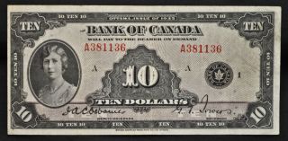 1935 bank of canada $ 10 osborne towers english vf