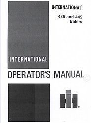 international 435 and 445 baler owner operators manual ih time