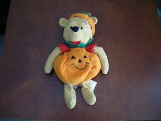 pumpkin pooh winnie the pooh bear plush halloween toy time