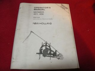 new holland 451 456 mower operator s manual time left