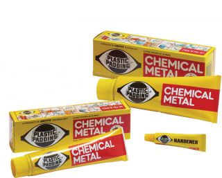 Plastic Padding Chemical Metal Adhesive 210g  Joins & Seals metal 