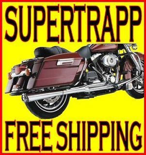 SUPERTRAPP 2 INTO 1 EXHAUST PIPE MUFFLER 85 06 HARLEY TOURING FLHT 