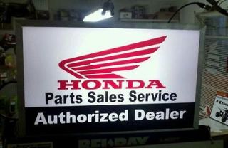 honda authorized dealer lighted sign parts sales service time left