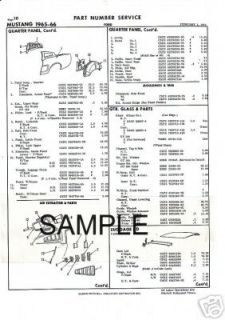 1969 1970 ford mustang body parts list crash sheets time
