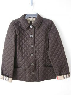 nwt burberry brit diamond quilted jacket sepia size m more