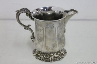 1855 Sterling Solid Silver Tankard Stein Goblet Jug Antique Victorian 