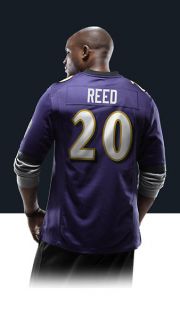    Ravens Ed Reed Mens Football Home Game Jersey 468944_569_B_BODY