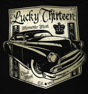 Lucky 13 Thirteen Memento Mori El Royale Muscle Car T Shirt Tee
