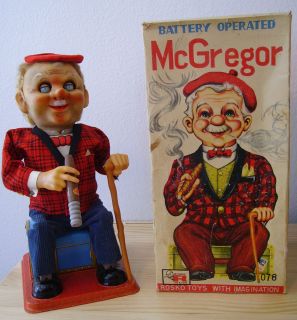 1950s Battery Operated Smoking McGregor Rosko Toys