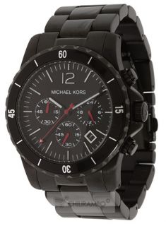 New Michael Kors Mens Black ion Plated Watch MK8161