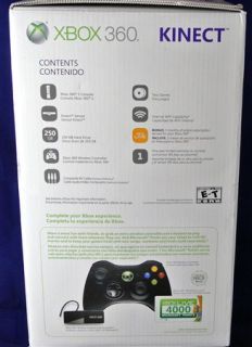   Xbox 360 Slim Kinect Holiday Bundle 250 GB Black Console NTSC