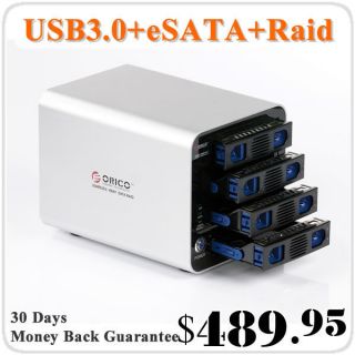  Bay USB3 0 eSATA RAID 3 5 SATA Hard Drive HDD Aluminum Enclosure
