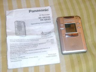 Panasonic RR QR80 64 MB Handheld Digital Voice Recorder Portable with 